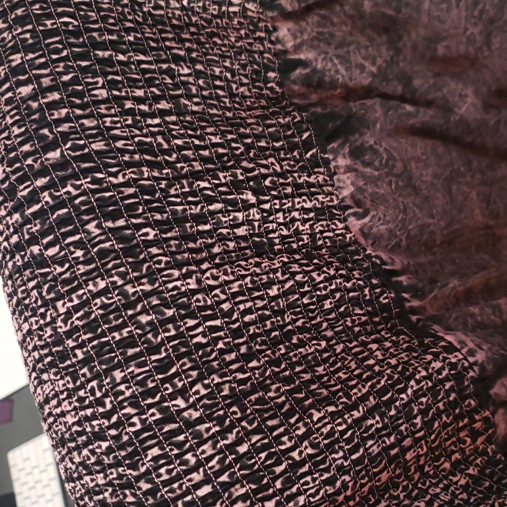 Acid wash puff sleeve dress - Picture 2 of 2